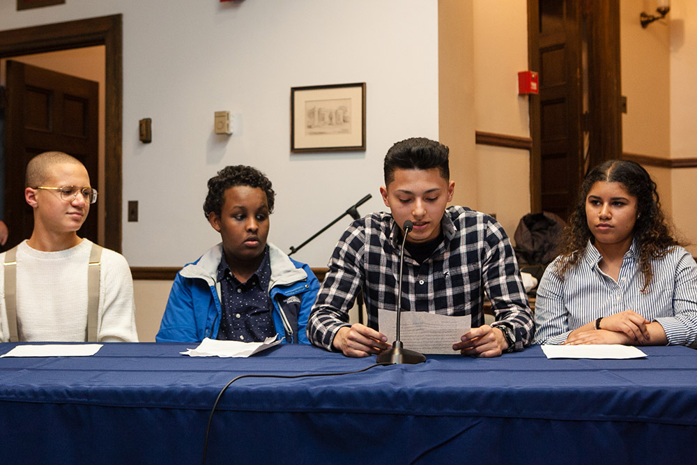 Boston City Council Latin Quarter hearing in April 2016, where several of HSTF youth testified.